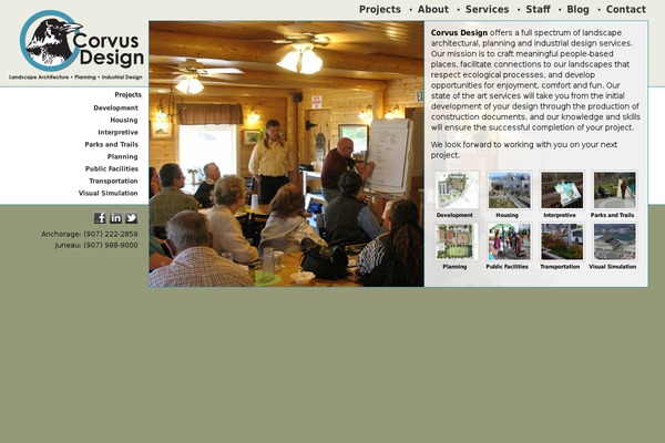 corvus-design.com site used Corvus