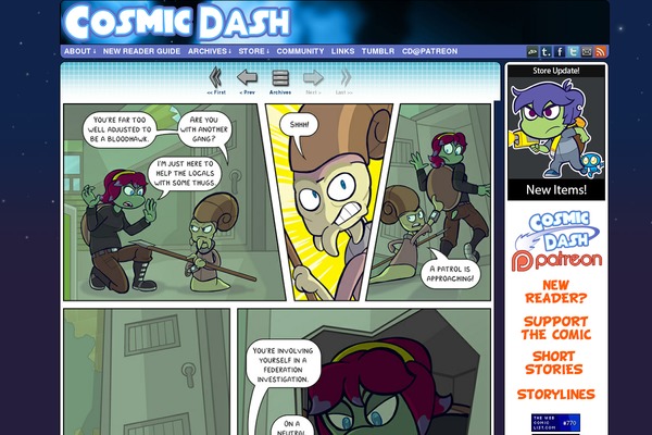 cosmicdash.com site used Period
