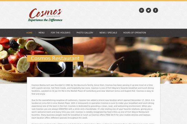 Bistro theme site design template sample