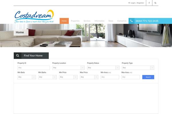 Realhomes Child theme site design template sample