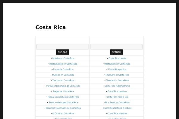 costaricainfolink.com site used Twenty Sixteen