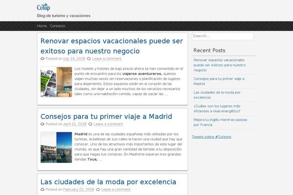 pacify theme site design template sample