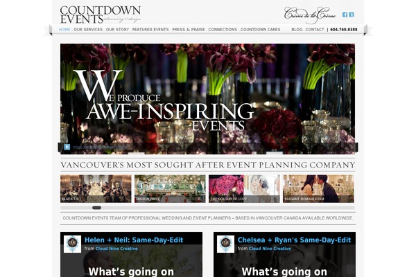 countdown theme websites examples