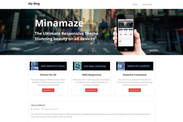 Minamaze theme site design template sample