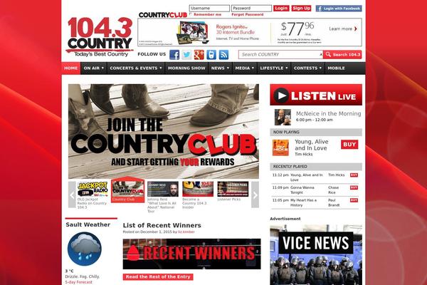 country1043.com site used Decibel