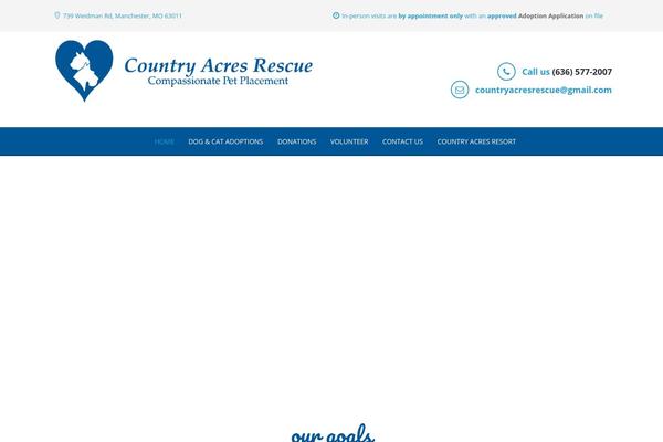 countryacresrescue.org site used Pets