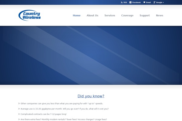countrywireless.com site used Sterling