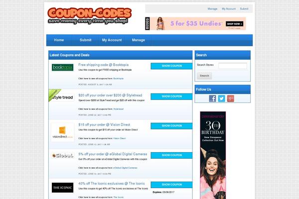 Couponpress theme site design template sample