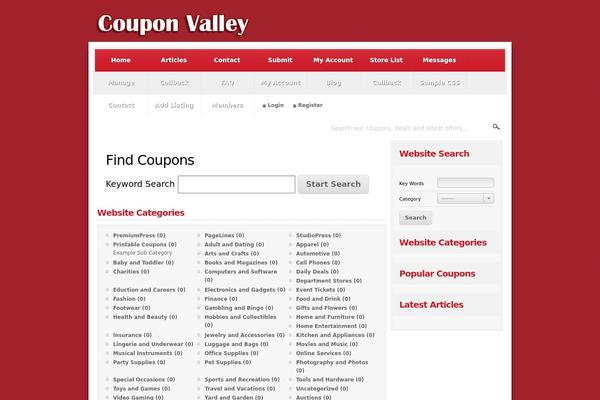 Couponpress theme site design template sample