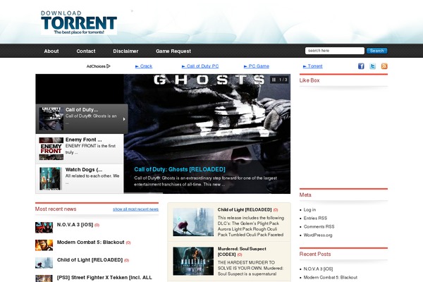 Gadgetine theme site design template sample