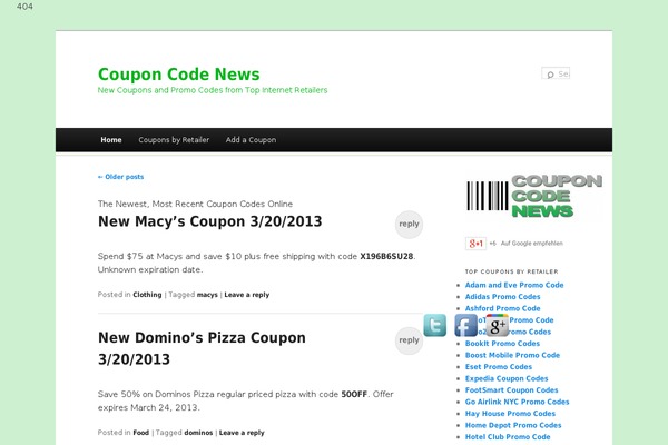 Duster theme site design template sample
