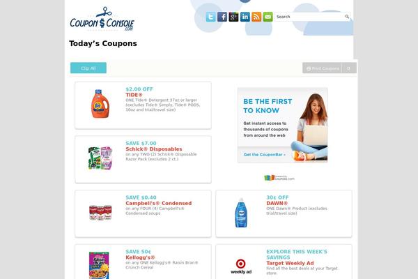 couponconsole.com site used Sparc