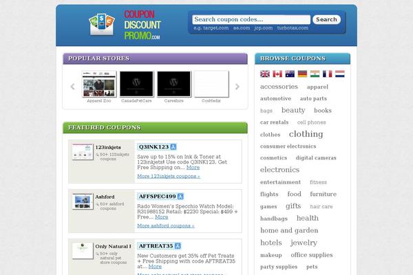 Coupons theme site design template sample