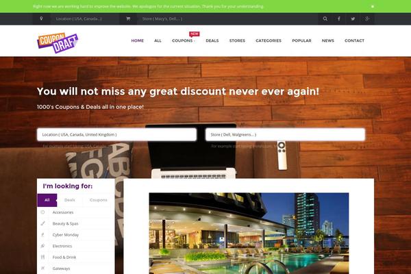 CouponXL theme site design template sample