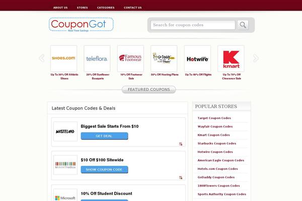 coupongot.com site used Coupongot