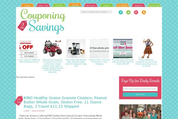 couponing2savings.com site used Coupns