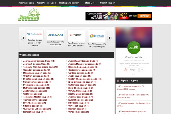couponjoomla.com site used Probd
