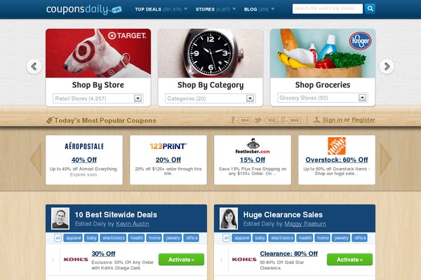 couponsdaily.com site used Tdr-framework-child