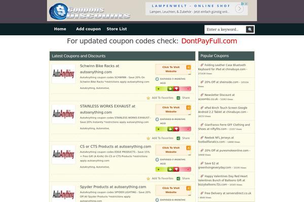 Couponpress theme site design template sample