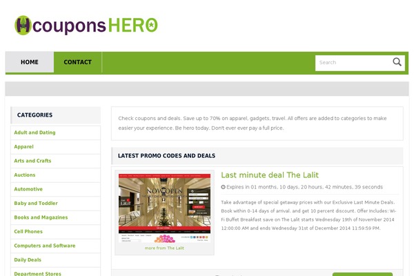 Cp theme site design template sample