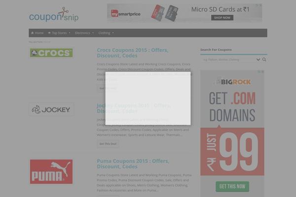 couponsnip.in site used Saraswati Blog