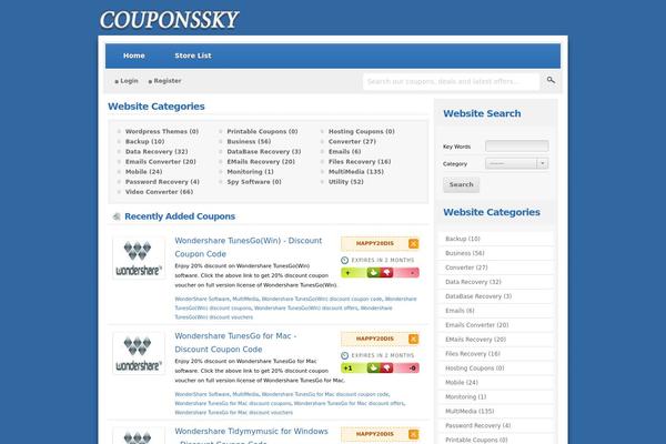 Couponpress theme site design template sample