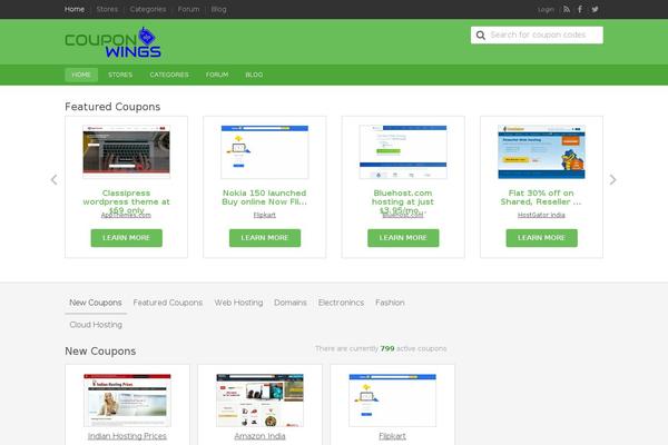 Flatter theme site design template sample