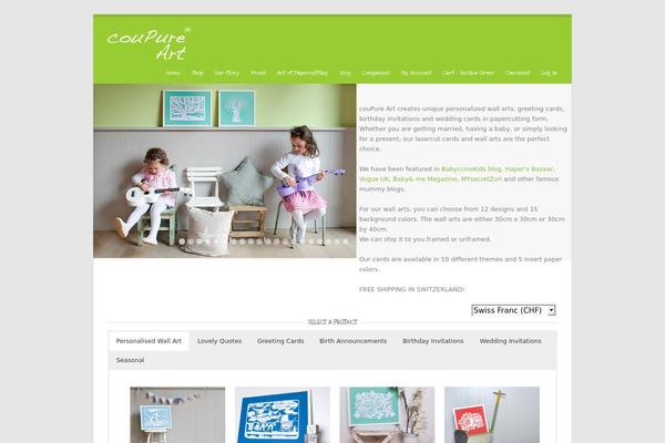 Gather theme site design template sample