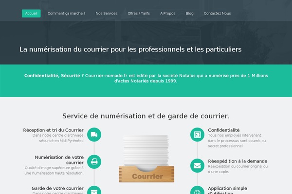 courrier-nomade.fr site used Servereza