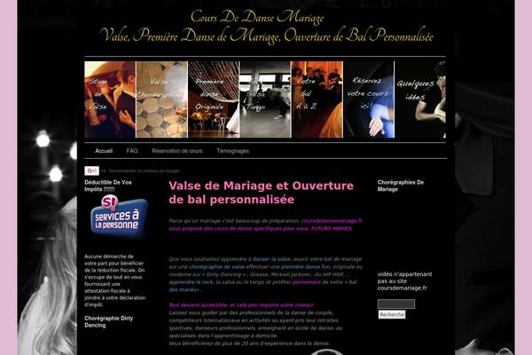 coursdedansemariage.fr site used Sliding Door