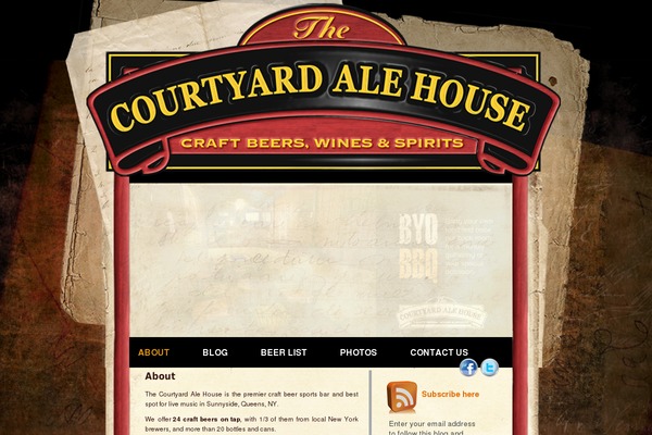 Courtyard theme site design template sample