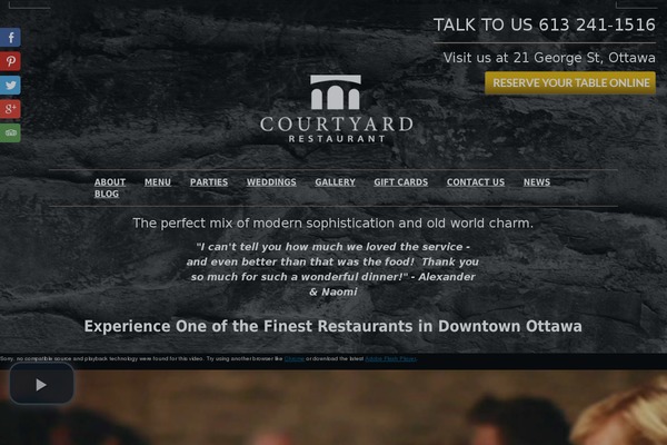 Courtyard theme site design template sample