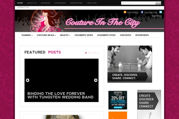 Cream Magazine theme site design template sample