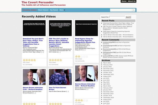 Covertvideopress theme site design template sample