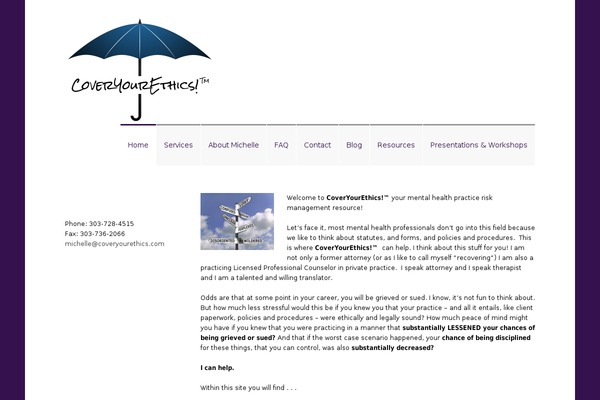 coveryourethics.com site used Azio