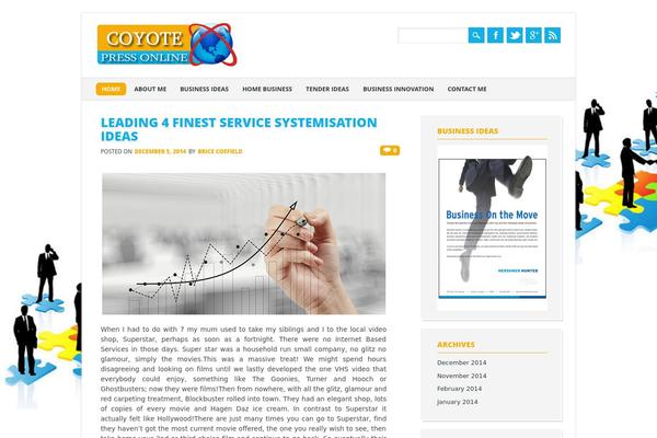 The Bizness theme site design template sample