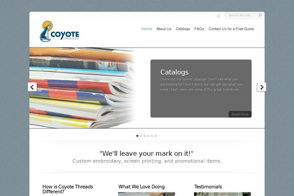coyotethreads.com site used Chameleon