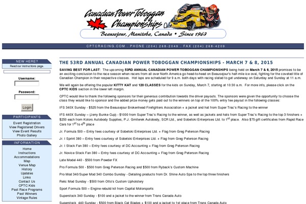 cptcracing.com site used Cptctheme