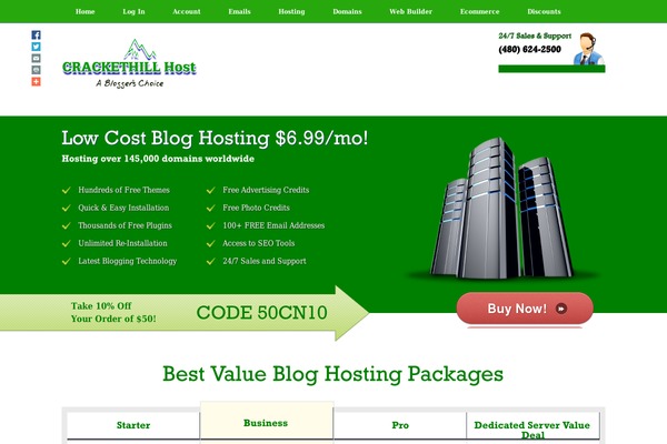 Webhosting theme site design template sample