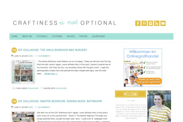 craftinessisnotoptional.com site used Lifestyle