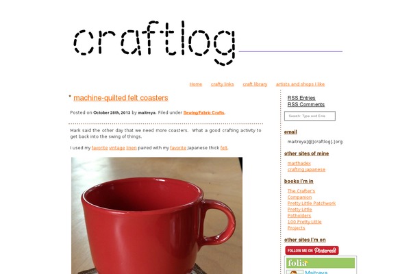 craftlog.org site used Whitewash