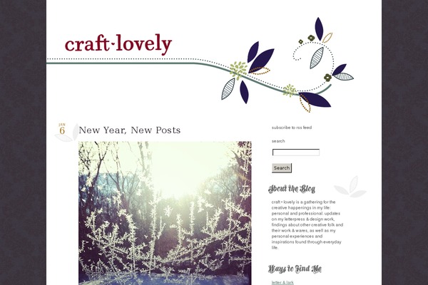 craftlovely.com site used Abstractia