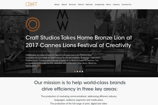 Craft theme site design template sample