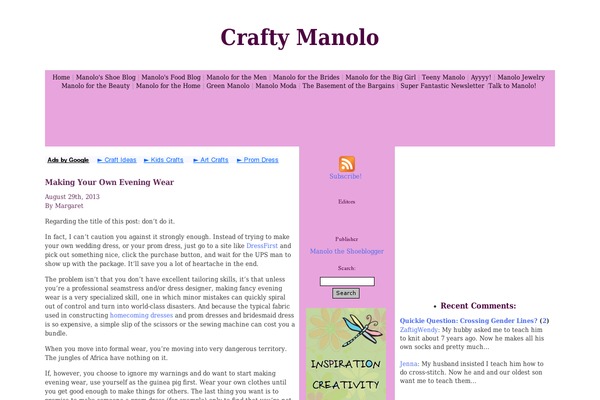 craftymanolo.com site used Manolostyle