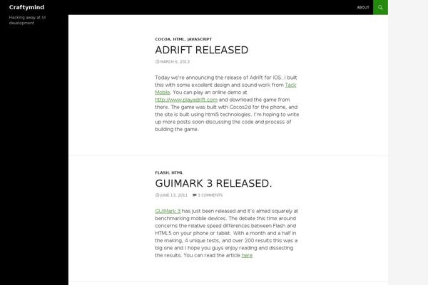 Twenty Fourteen theme site design template sample