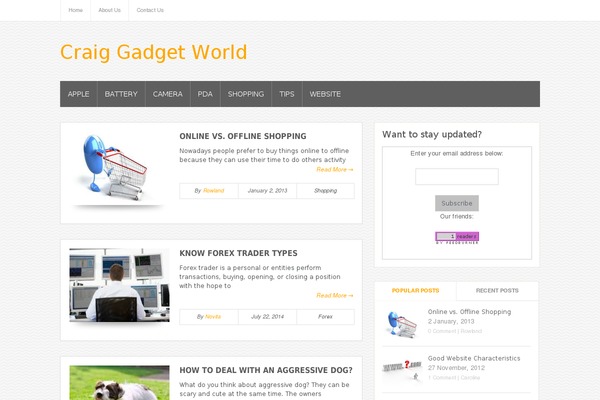 Bloggie theme site design template sample