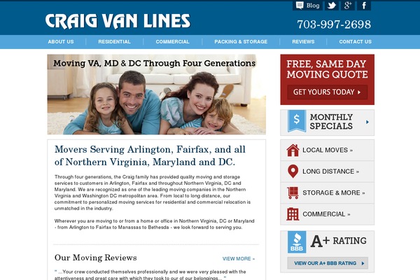 craigvanlines.com site used Craig