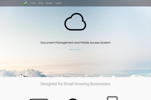 Tesseract theme site design template sample