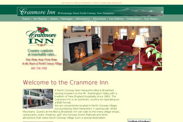 cranmoreinn.com site used Roller
