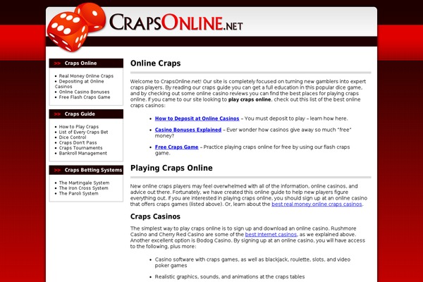 crapsonline.net site used Co
